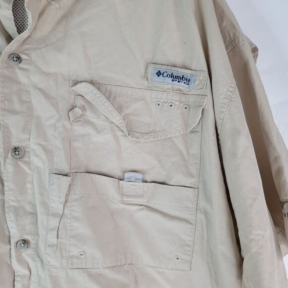 Columbia Shirt Mens XXL PFG Omni Shade Button Down Vented Fishing Hiking - Picture 3 of 10
